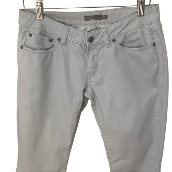 PRANA Kara Slim Leg Low Rise Stretch Jeans Light Grey Style# W4KARA115 Size 4/27 - Picture 5 of 14